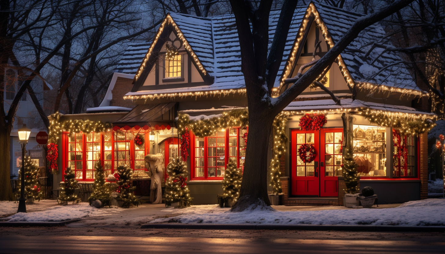 Get FREE Advertising with Christmas Store Lighting Displays