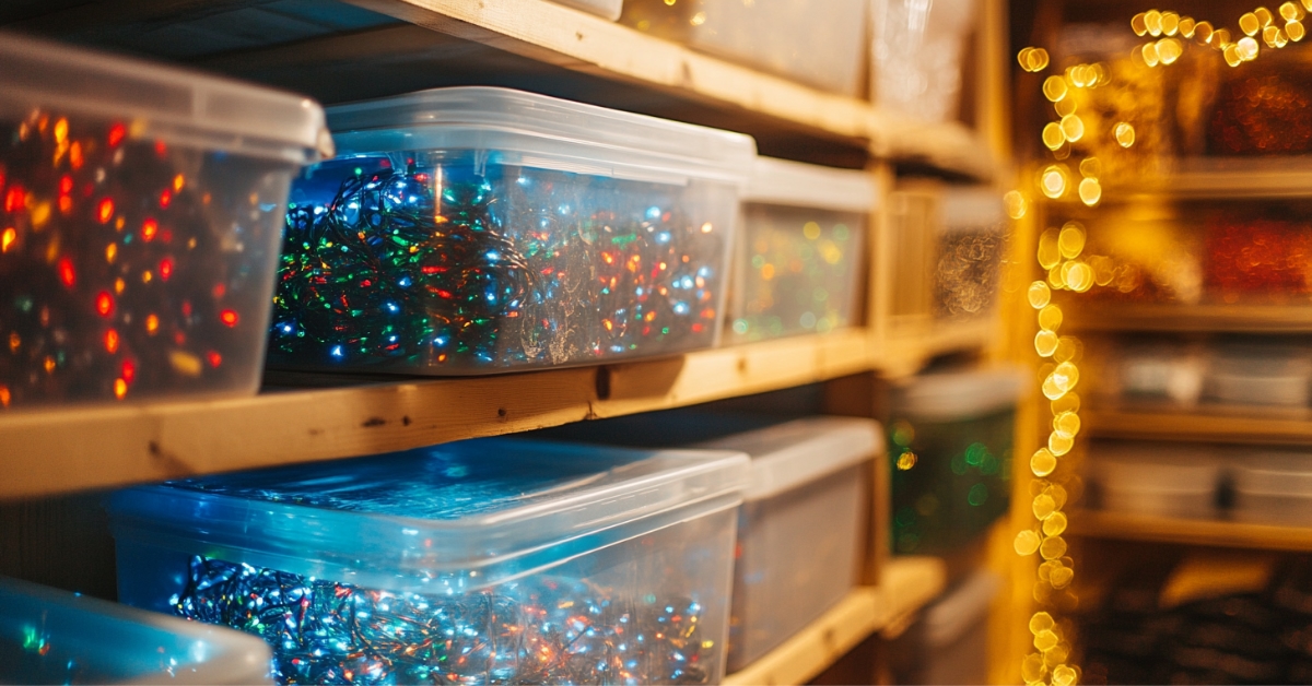Store Christmas Lights: tangle-free for twinkle nights next year